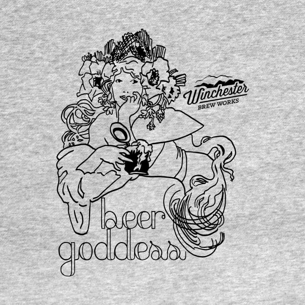 Beer Goddess (dark ink) by Winchester Brew Works